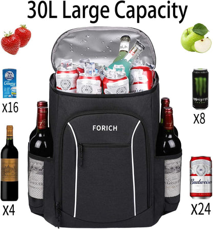 Insulated Cooler Backpack Lightweight Soft Cooler Bag Leakproof Backpack Cooler for Men Women to Lunch Work Picnic Beach Camping Hiking Park Day Trips, 30 Cans